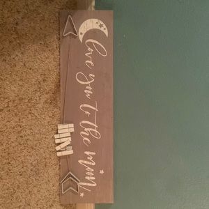 love you to the moon and back clip hanger